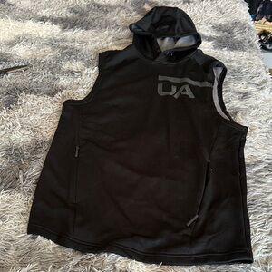 Under Armour Black Sleeveless Hoodie with UA Chest Logo